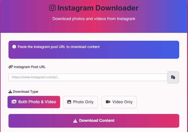 Instagram Photo/Video Downloader