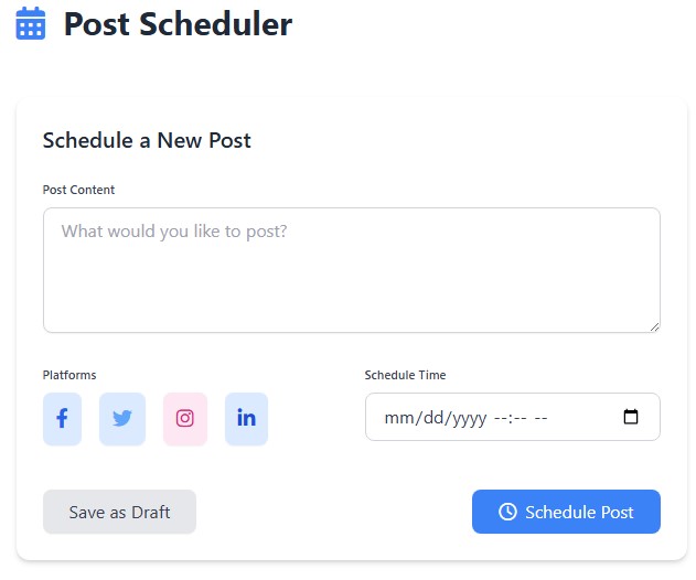 Social Media Post Scheduler
