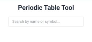 Periodic Table Tool